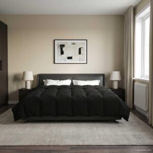 Sommerdyne 200 x 200 cm i mikrofiber - sort