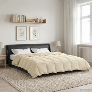 Sommerdyne 200 x 220 cm i mikrofiber - cremefarvet