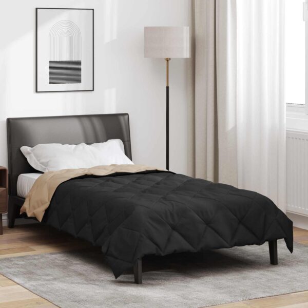 Sommerdyne 220 x 140 cm 200 gsm - sort og taupe
