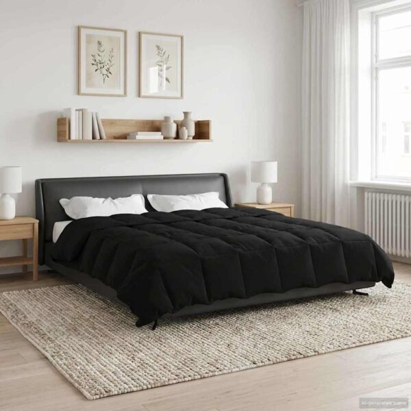 Sommerdyne 240 x 260 cm i mikrofiber - sort