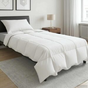 Sommerdyne hvid 155 x 200 cm bambusfiber