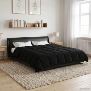 Sommerdyne i mikrofiber 200 x 220 cm - sort
