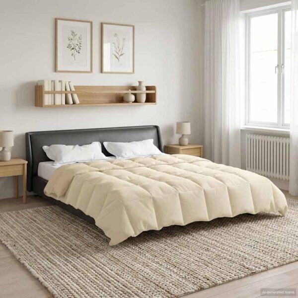 Sommerdyne i mikrofiber 200 x 240 cm - cremefarvet