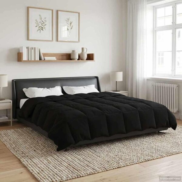 Sommerdyne i mikrofiber 200 x 240 cm - sort