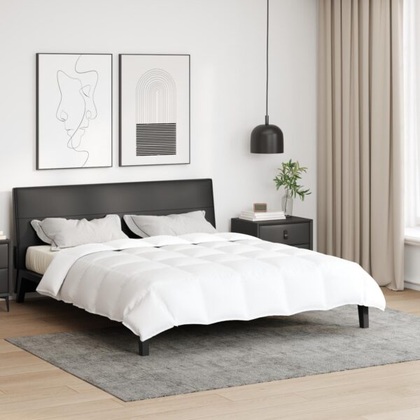 Sommerdyne med fjer og dun 240 x 220 cm - hvid