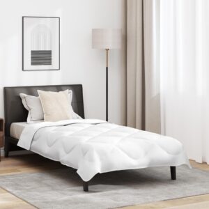 Sommerdyne med pude i mikrofiber - hvid, 200 x 155 cm