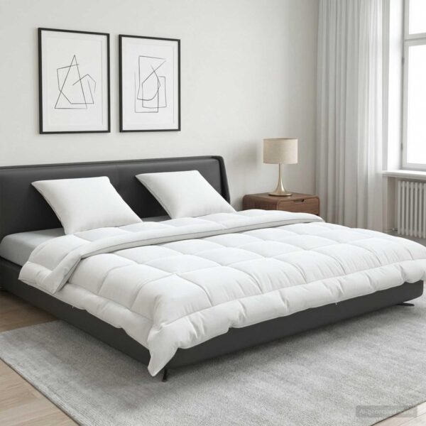 Sommerdyne- og puddesæt 3 dele 220 x 260 cm - hvid