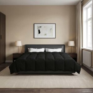 Vinterdyne i mikrofiber 240 x 260 cm - sort