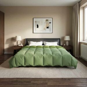 vidaXL Helårs dyne 200 x 240 cm Mikrofiber (100% polyester) Grøn