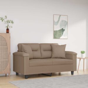 vidaXL pyntepuder 2 stk. 40x40 cm mikrofiberstof gråbrun