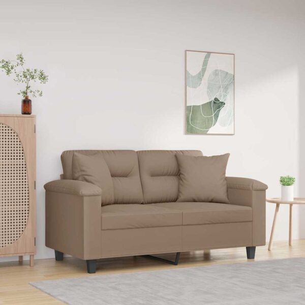 vidaXL pyntepuder 2 stk. 40x40 cm mikrofiberstof gråbrun